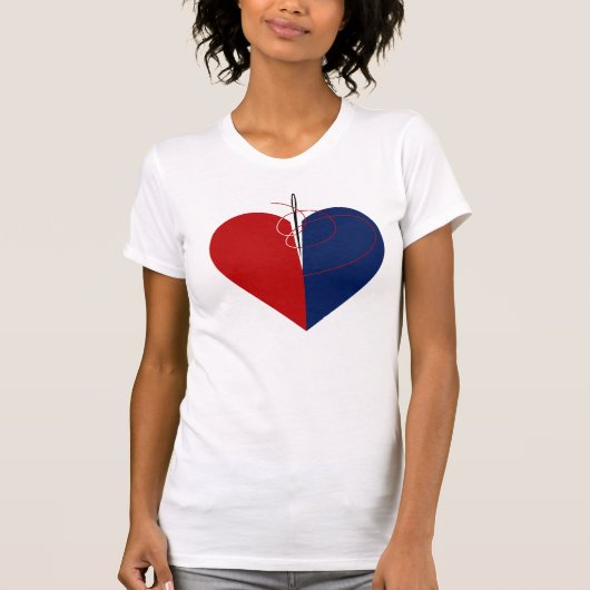 ファッションのハート Tシャツ (正面)