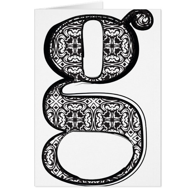 ファッションのフォント、手紙g (正面)