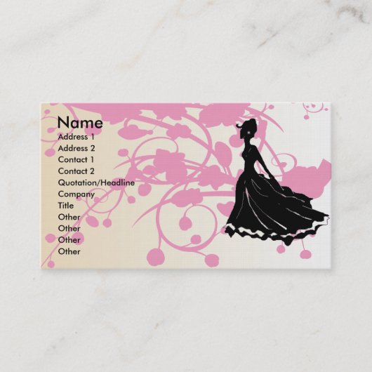 ファッションのブティックかサロンの名刺 名刺 (正面)