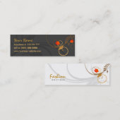 ファッションのブティックの名刺 スキニー名刺 (正面/裏面)