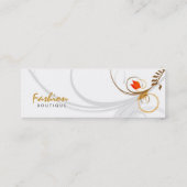 ファッションのブティックの名刺 スキニー名刺 (裏面)