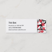 ファッションのブティックの名刺 スキニー名刺 (裏面)