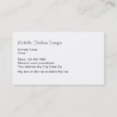 ファッションのブティックの名刺 名刺 (裏面)