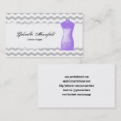 ファッションのブロガーの紫色の接触 名刺 (正面/裏面)