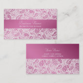 ファッションのペイズリーのピンクのプロフェッショナル 名刺 (正面/裏面)