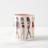 ファッションのマグ ツートーンマグカップ (中央)