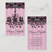 ファッションのメーキャップアーティストのエレガントな不動産仲介業者のシャンデリア 名刺 (正面/裏面)