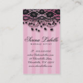 ファッションのメーキャップアーティストのエレガントな不動産仲介業者のシャンデリア 名刺 (裏面)