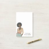 ファッションのヴィグネットのポートレート ポストイット (デスク上)