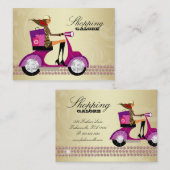 ファッションの個人的な買物客のジュエリーのピンクの金ゴールド 名刺 (正面/裏面)