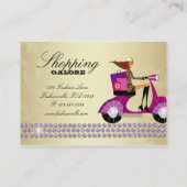 ファッションの個人的な買物客のジュエリーの紫色の金ゴールド 名刺 (裏面)