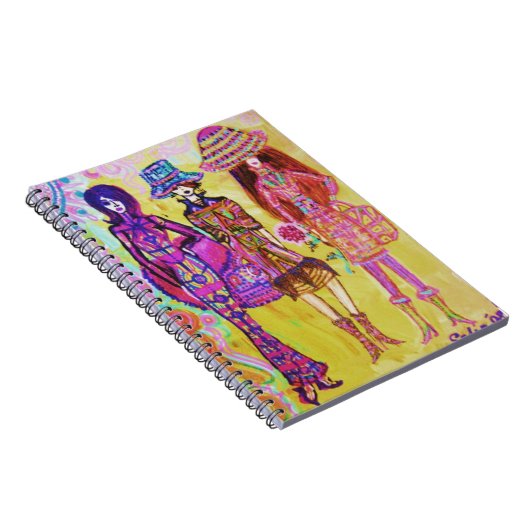 ファッションの女の子のノート ノートブック (右側)