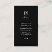 ファッションの女の子 名刺 (裏面)