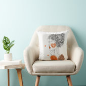 ファッションの女性:黒い線(グラフィック) クッション (椅子)