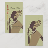 ファッションの宝石の芸術家デザイナー女性モデルビーズ 名刺 (正面/裏面)