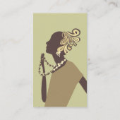 ファッションの宝石の芸術家デザイナー女性モデルビーズ 名刺 (裏面)