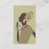 ファッションの宝石の芸術家デザイナー女性モデルビーズ 名刺 (裏面)