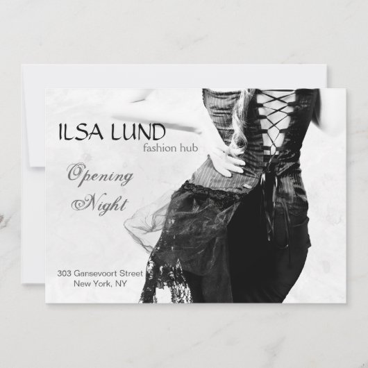 ファッションの店の初日 招待状 (正面)