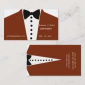 ファッションの準正装のイベントのタキシードのスーツのエレガントなモダン 名刺 (正面/裏面)