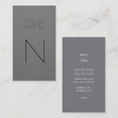 ファッションの灰色の黒 名刺 (正面/裏面)