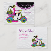 ファッションの財布のジュエリーのスクーターの孔雀のシマウマ 名刺 (正面/裏面)