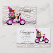 ファッションの財布のジュエリーの紫色のシマウマ 名刺 (正面/裏面)