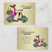 ファッションの財布の宝石類のスクーターの孔雀のシマウマGol 名刺 (正面/裏面)