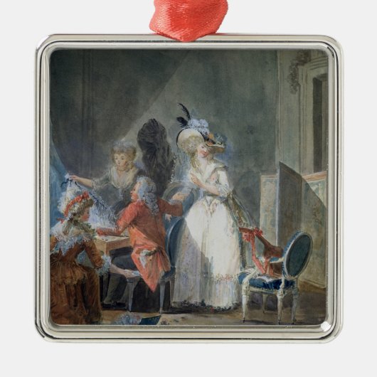 ファッションの販売人 メタルオーナメント (正面)