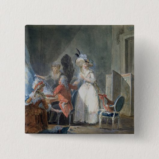 ファッションの販売人 缶バッジ (正面)