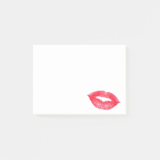 ファッションの赤い口紅の唇のキスのKissy Lipgloss愛 ポストイット (正面)