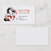 ファッションの赤 名刺 (正面/裏面)