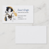 ファッションの金ゴールドと青 名刺 (正面/裏面)