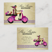 ファッションの靴のジュエリーの紫色の金ゴールド 名刺 (正面/裏面)