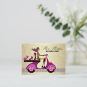 ファッションの靴のジュエリーの紫色の金ゴールド 名刺 (スタンド正面)