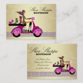 ファッションの靴の財布のジュエリーの紫色の金ゴールド 名刺 (正面/裏面)