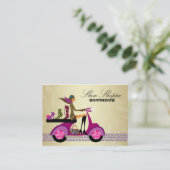 ファッションの靴の財布のジュエリーの紫色の金ゴールド 名刺 (スタンド正面)