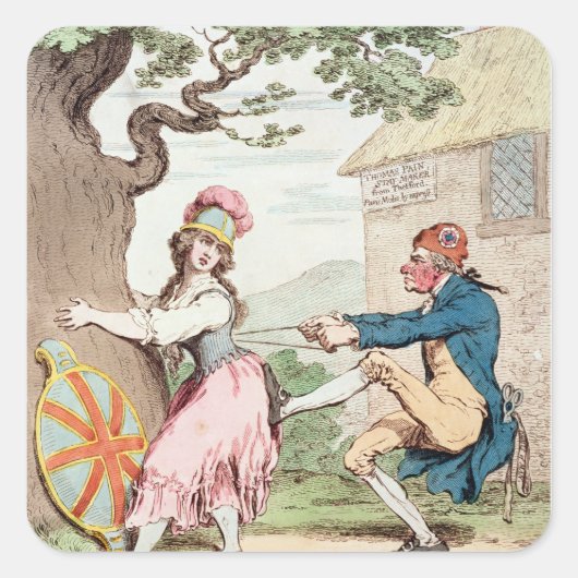 ファッションは安楽の前か立派な体質の前か…」 スクエアシール (正面)