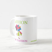 ファッションは私の情熱です コーヒーマグカップ (正面左)