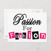 ファッションへの情熱 ポストカード (正面/裏面)