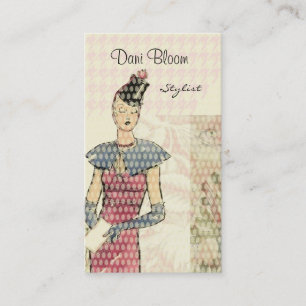 ファッションまたはStylist ファンシー Girl Business Card 名刺