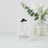 ファッションアイコンデザイナLady Hat名刺 名刺 (スタンド正面)