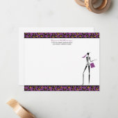 ファッションアカスタムイコンフラットノートカード(紫) ノートカード (正面/裏面インサイチュ)