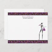 ファッションアカスタムイコンフラットノートカード(紫) ノートカード (正面/裏面)