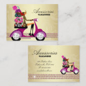 ファッションアクセサリパーズジュエリーピンク金ゴールド 名刺 (正面/裏面)