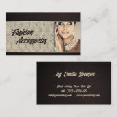ファッションアクセサリー&ジュエリービジネスカード 名刺 (正面/裏面)