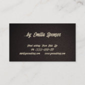 ファッションアクセサリー&ジュエリービジネスカード 名刺 (裏面)