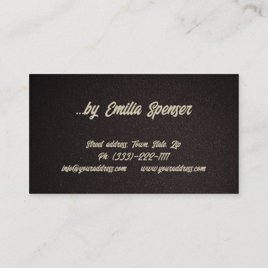 ファッションアクセサリー&ジュエリービジネスカード 名刺 (裏面)