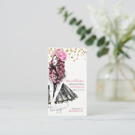 ファッションアパレル化粧品サロン名刺 名刺 (スタンド正面)