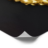 ファッションアフリカ金ゴールドエメラルドグリーンの宝石のような女性 ポスター (角)