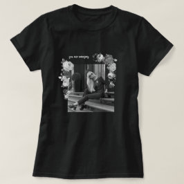 ファッションアートガールブラックアンドグレービューティフル#2 Tシャツ